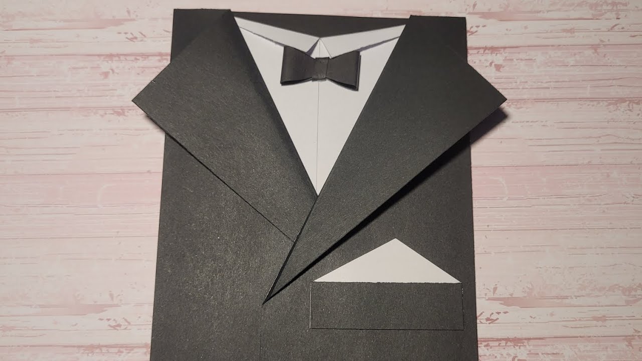 Scrapbooking : tuto carte costume pour homme
