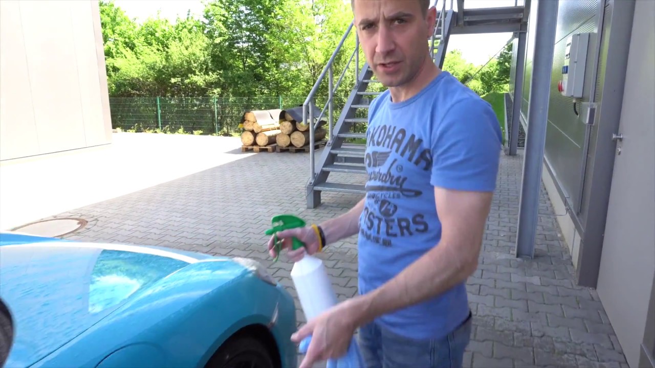 Auto richtig Waschen - Handwäsche berührungslos kratzerfrei Teil 5 Porsche 718 Boxster S miamiblau