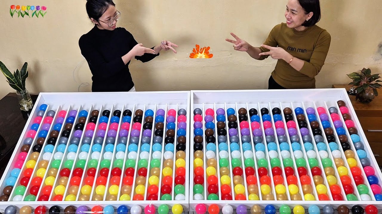 😂 Two Players Chaos in Color Ball Sorting | Satisfying ASMR Puzzle Showdown