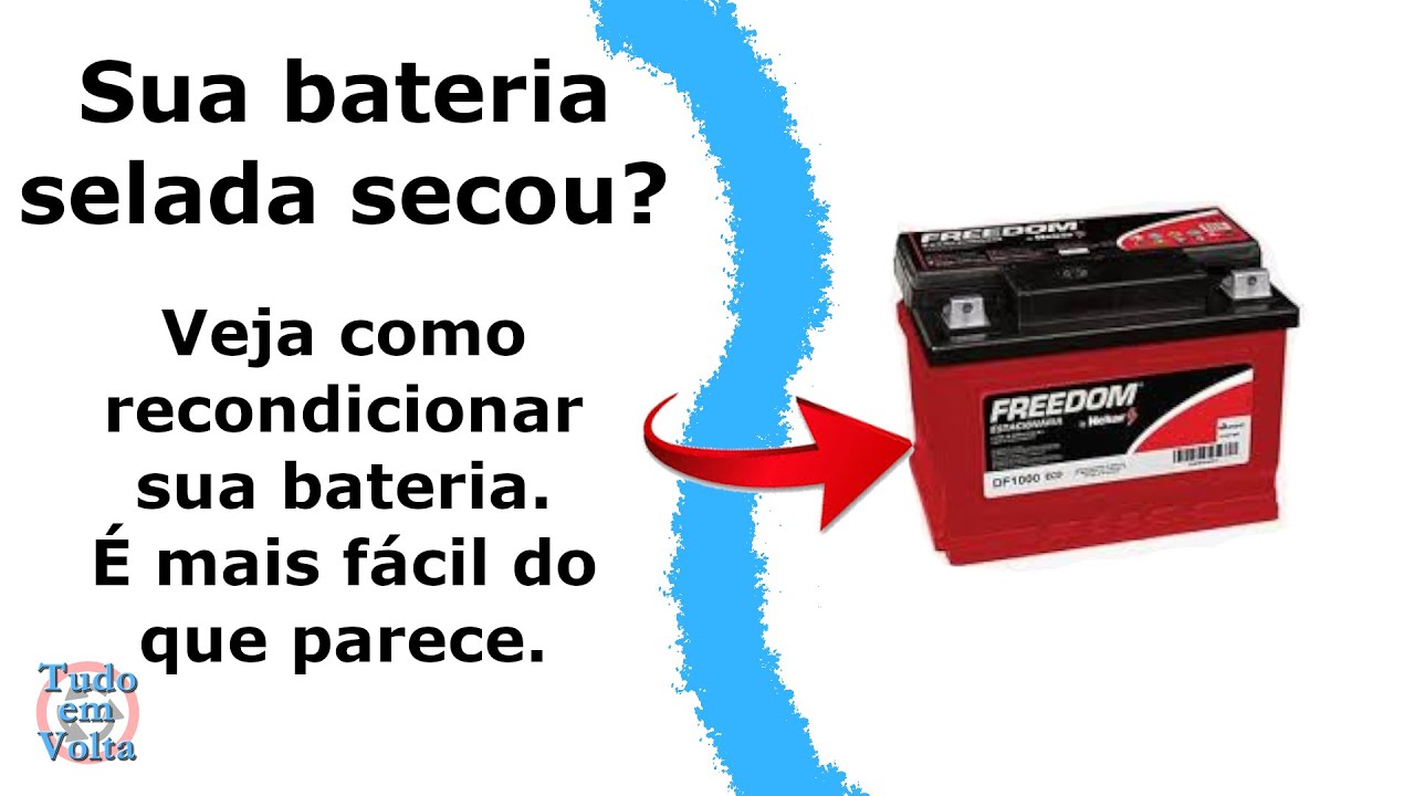 Recuperar bateria estacionária, recondicionando acumulador, água e ácido na bateria selada que secou