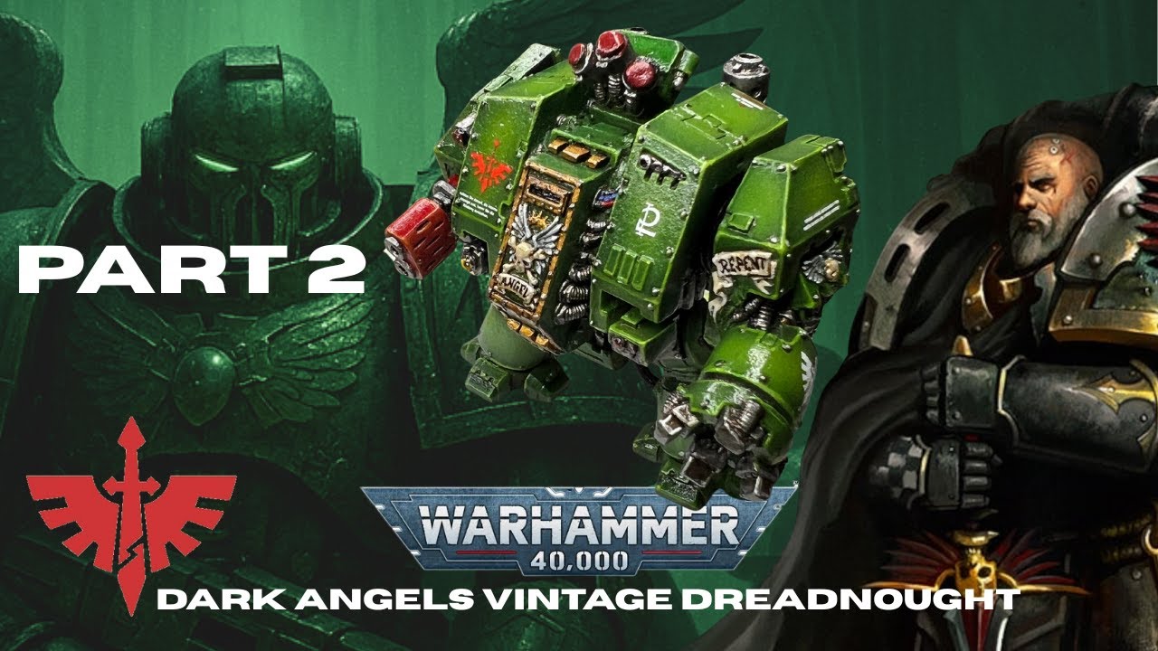 Part 2- Repainting the Dark Angel Dreadnought from the 1990 #gamesworkshop