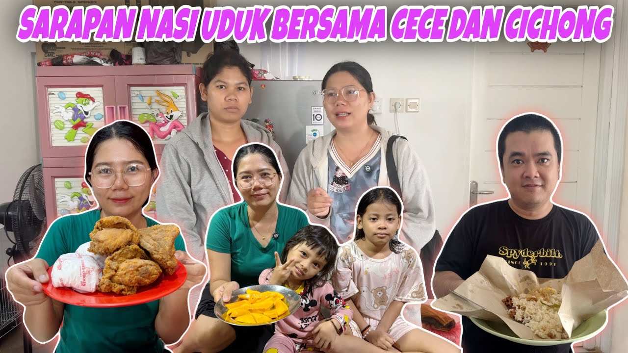 BELI SARAPAN BERSAMA CECE,LANJUT PULANG KAMPUNG SINGGAH MAKAN AYAM GORENG KESUKAAN ANAK-ANAK