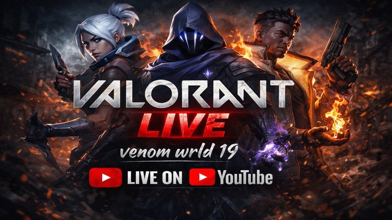 Rank Up Starts Now 🔥 | Valorant LIVE🎯 - VENOM WRLD 19
