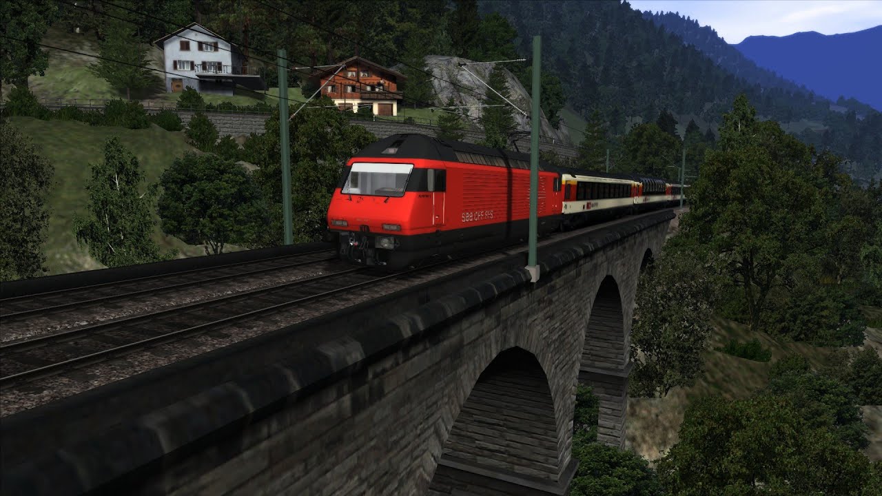 Führerstandsmitfahrt mit Re 460 auf der Gotthardbahn (semifiktive Strecke für TS 2015/2016)