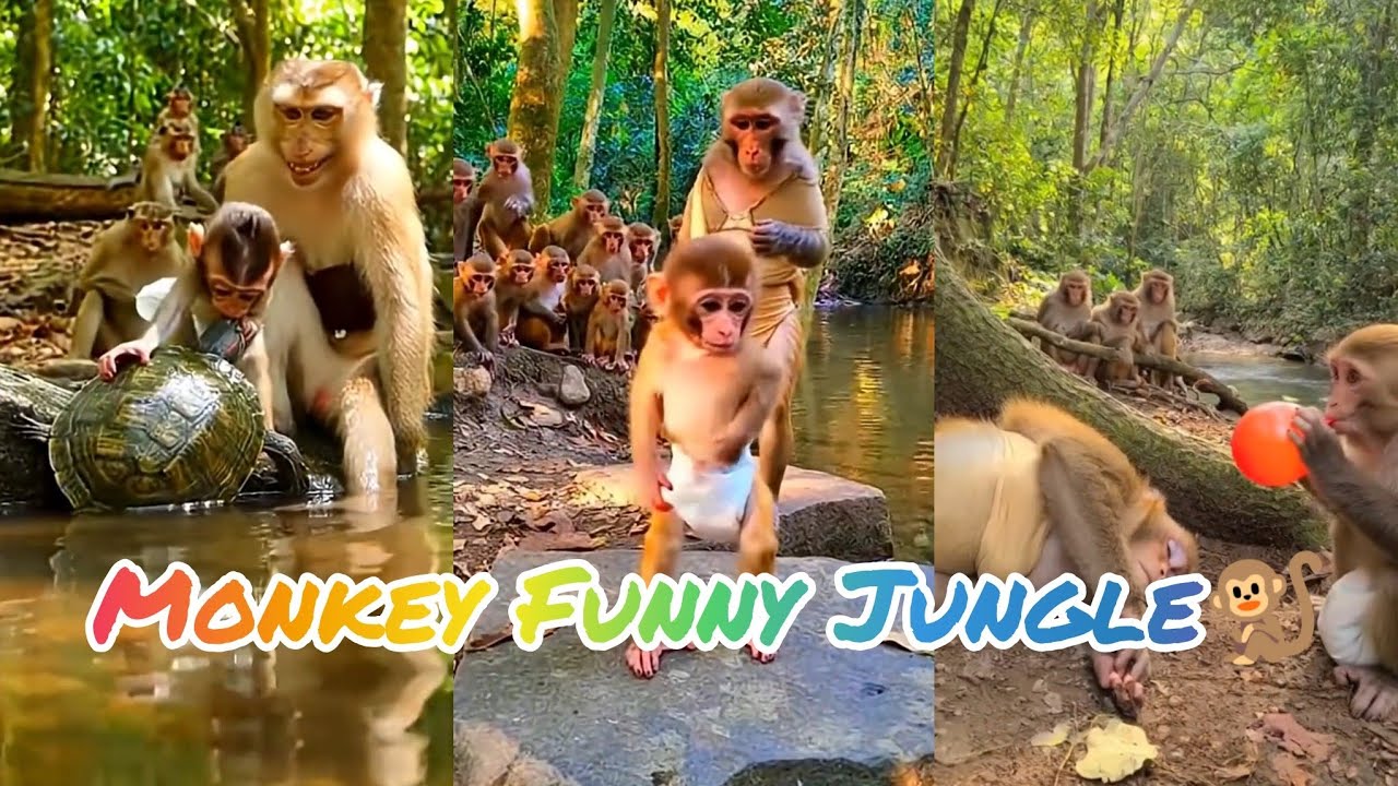 Monkey Funny Moments Video 🙈😄😂 Monkey Funny Video In Forest | Animal Funny Video