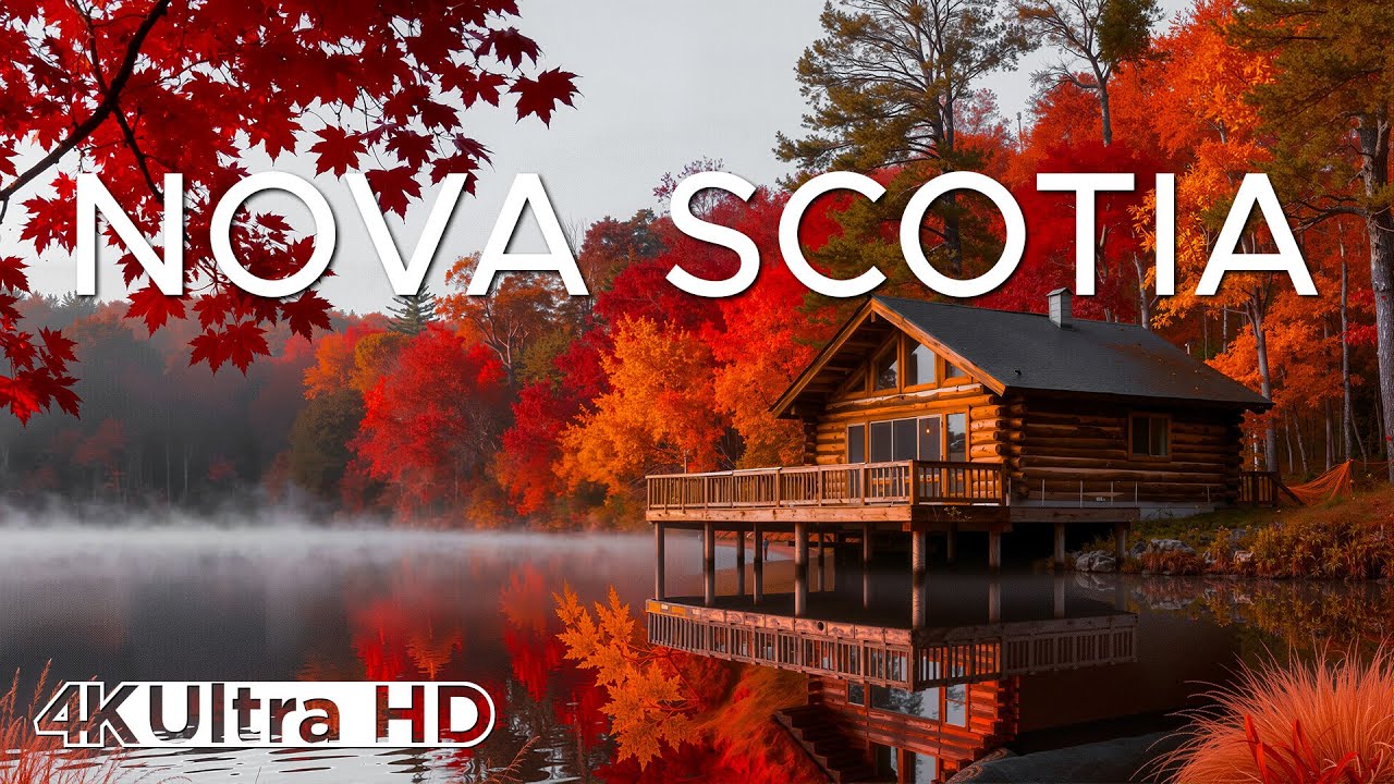 Autumn in Nova Scotia 4K 🍂 | Coastal Cliffs, Forest Roads & Golden Foliage