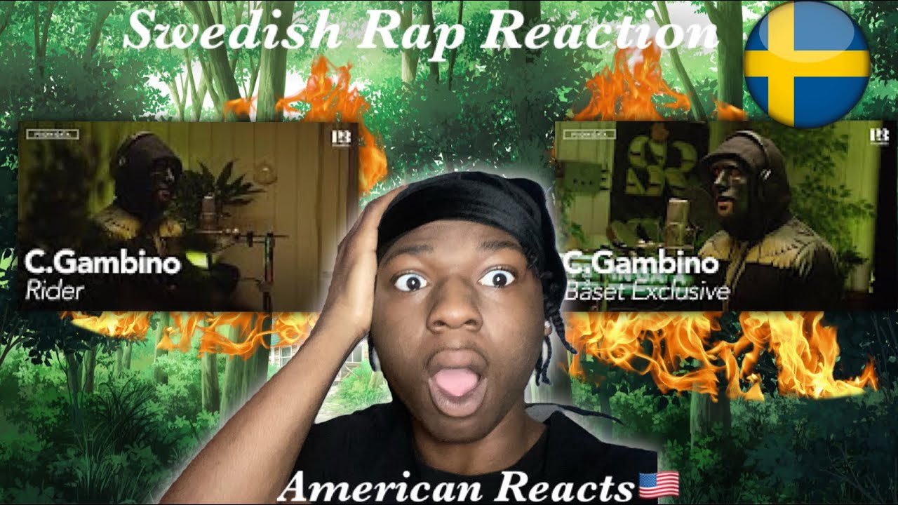 Swedish Rap Reaction! C.Gambino - Båset Exclusive //  C.Gambino - Rider // Live från Båset [P3 Din ]