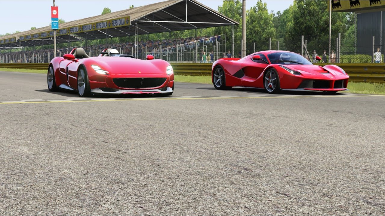 Ferrari Monza SP2 vs Ferrari LaFerrari at Monza Full Course 2