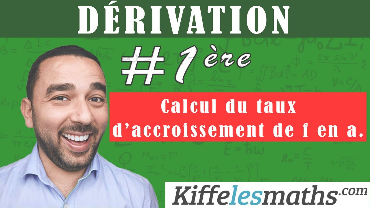 Dérivation. Taux d’accroissement d'une fonction f entre a et a+h.