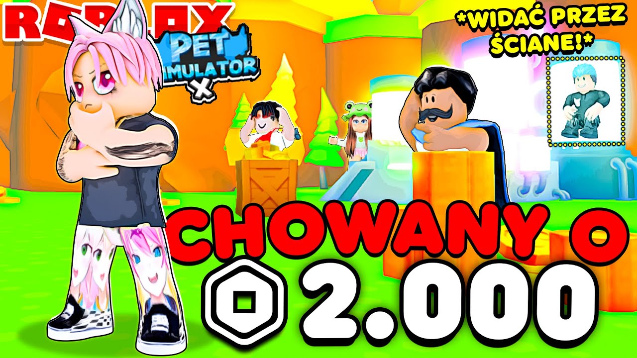 Schowasz Się = Wygrywasz 2.000 Robux! (Pet Simulator X Roblox)