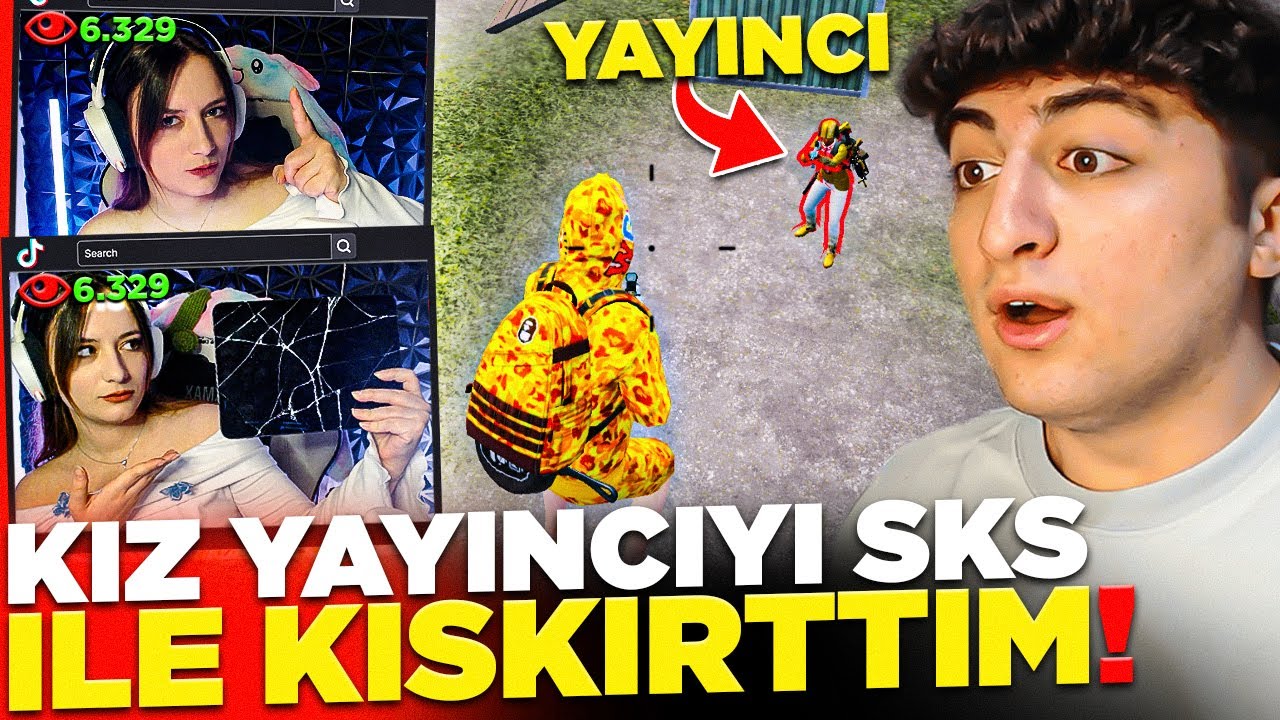 YAYINDA BANA K*FÜR EDEN KIZ YAYINCIYI SKS İLE TROLLEYİP KIŞKIRTTIM! (ÇILDIRDI 😡) | PUBG Mobile