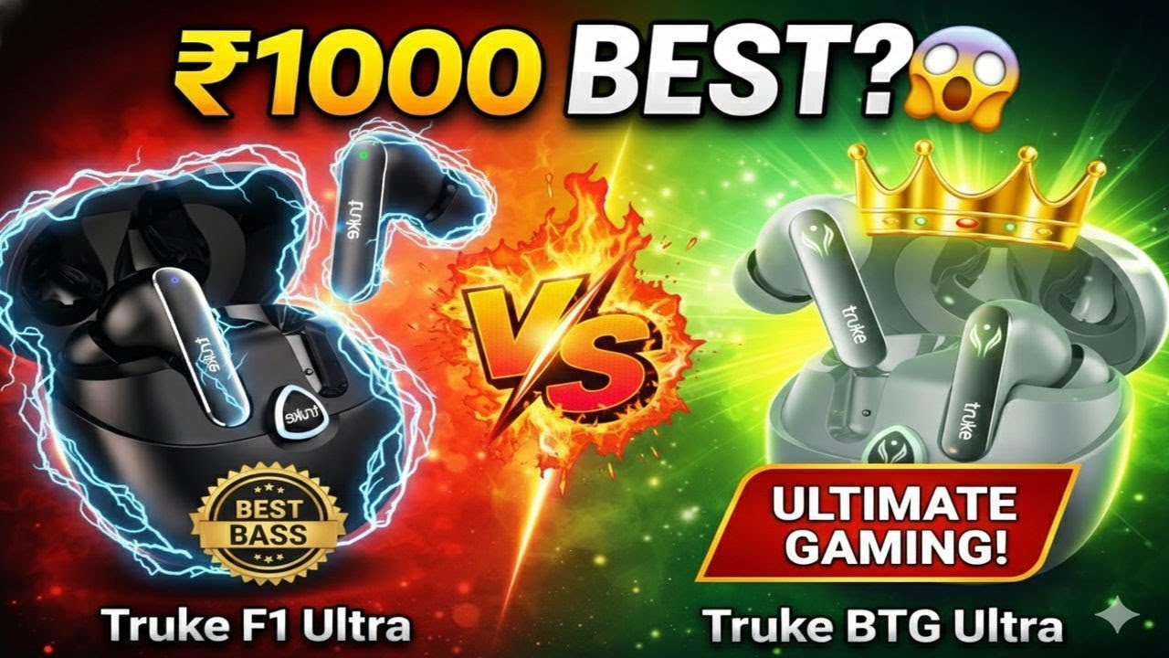 Truke BTG Ultra Gaming Vs Truke F1 Ultra | Gaming Earbuds 2025 under 1000 #earbuds #2024