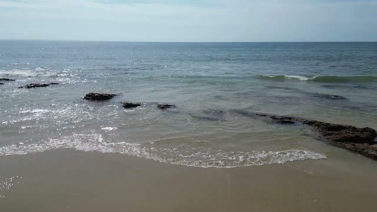 Plage Basse Normandie Ocean Waves Summer Beach Relaxation Sommeil Relax & Sleep - Drone DJI mini3pro