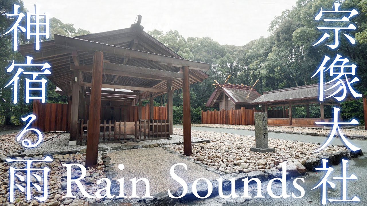 【宗像大社 神宿る雨】雨音を聞くだけで心身浄化され愛のチャクラが活性化するパワースポット自然音【宗像三女神】