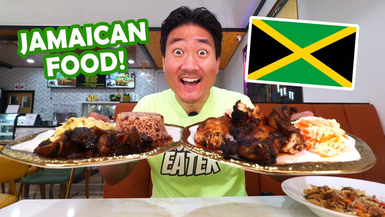 Eating at the HIGHEST RATED Jamaican Restaurant in Los Angeles!