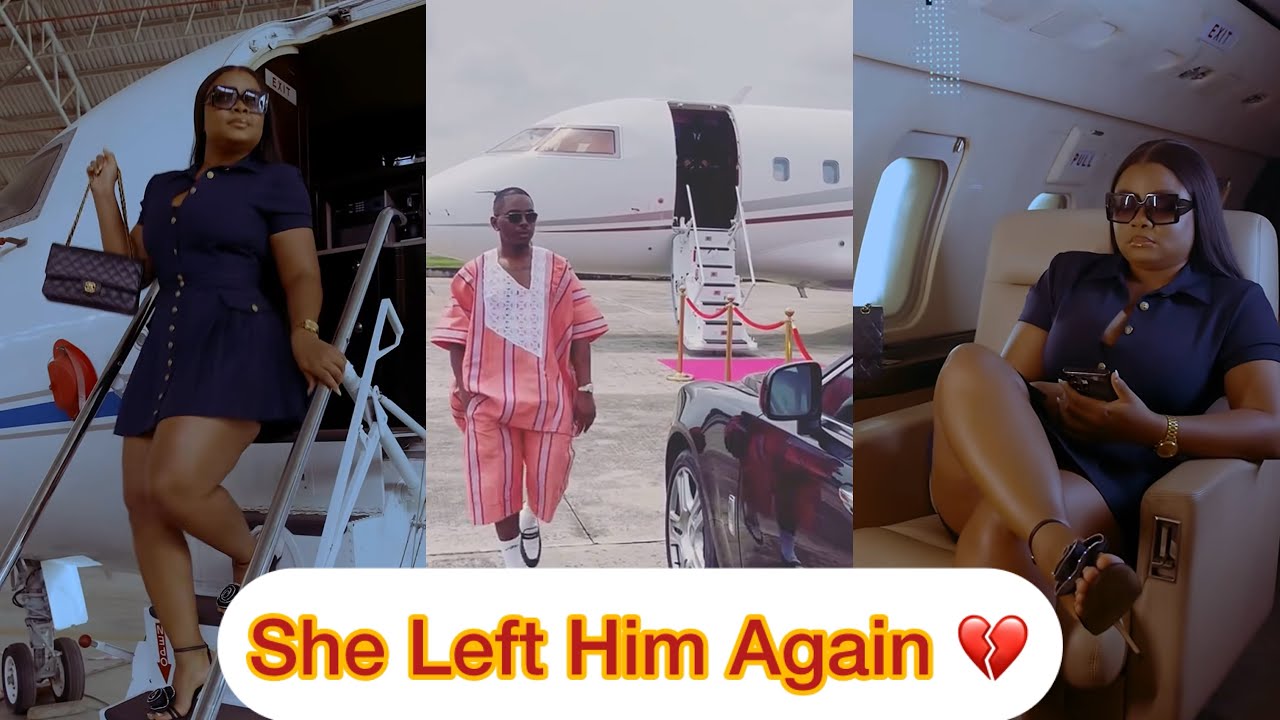 Timini Egbuson Reacts as Bimbo Ademoye Leaves Him Behind for the US 