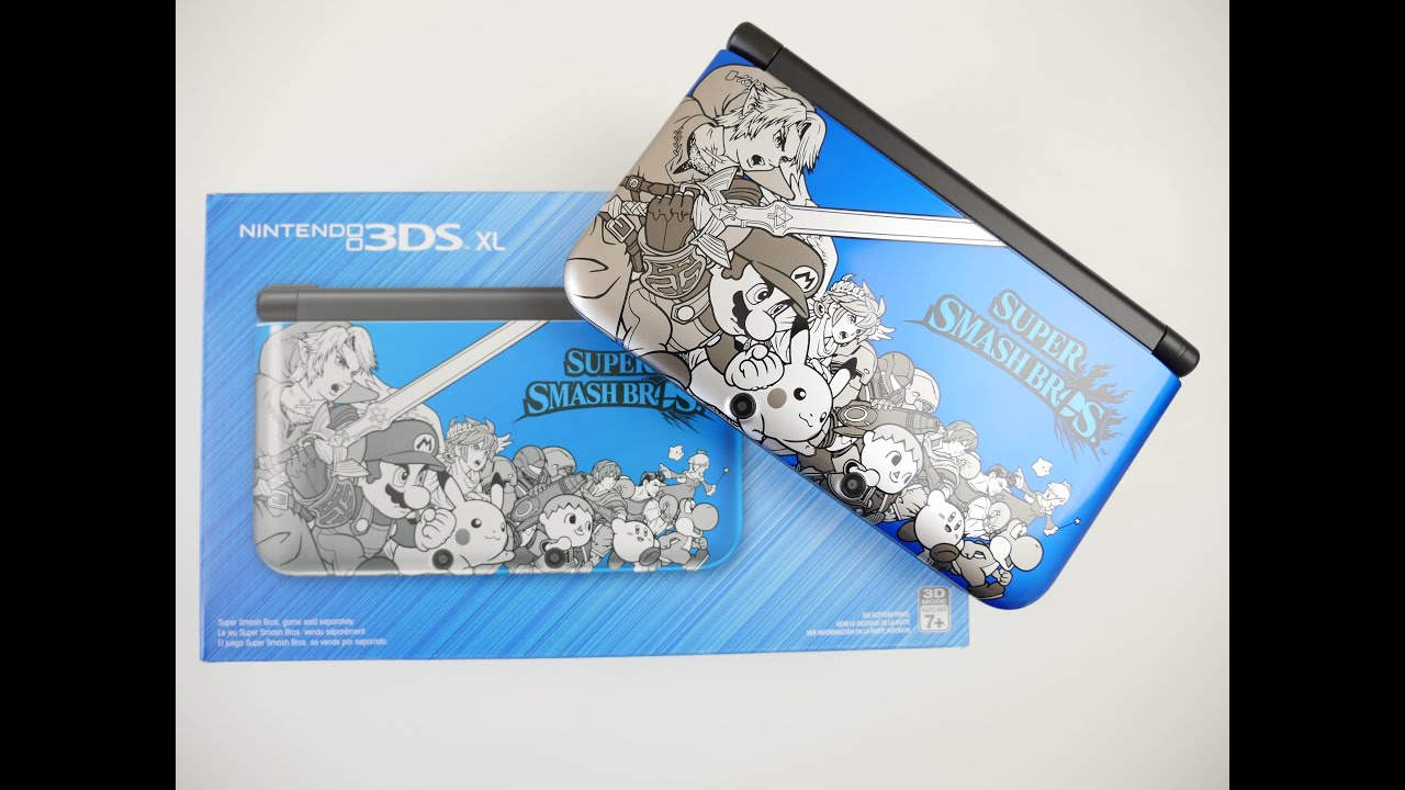 Super Smash Bros 3DS XL Bundle UNBOXING (BLUE)