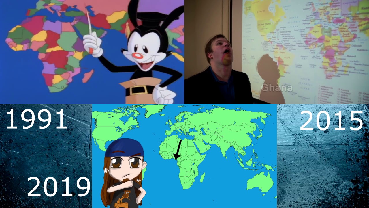 Yakko's World - 1991 vs 2015 vs 2019