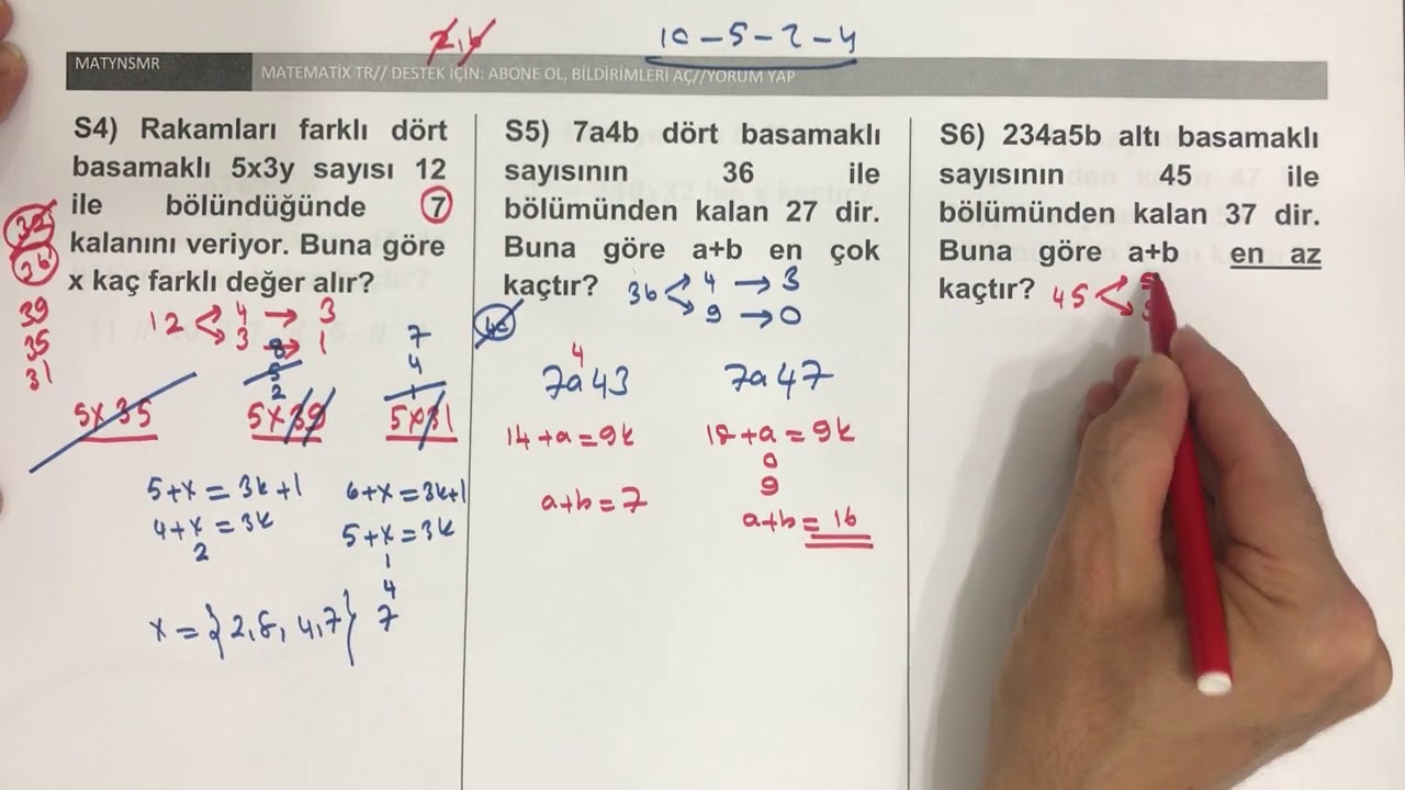 BÖLÜNEBİLME KURALLARI- 2 ( Soru Çözümü)