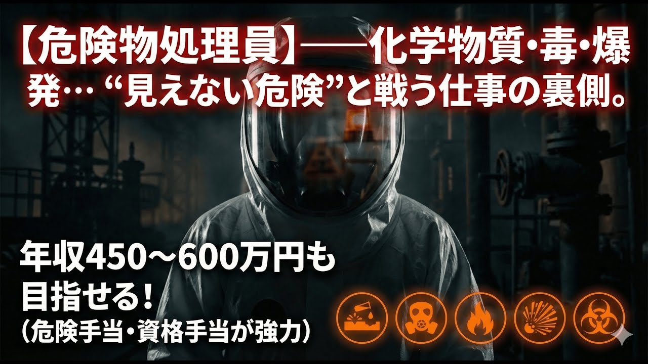 【危険物処理員の闇】化学物質・毒ガス・爆発…“一滴で命が消える仕事”の裏側とは？