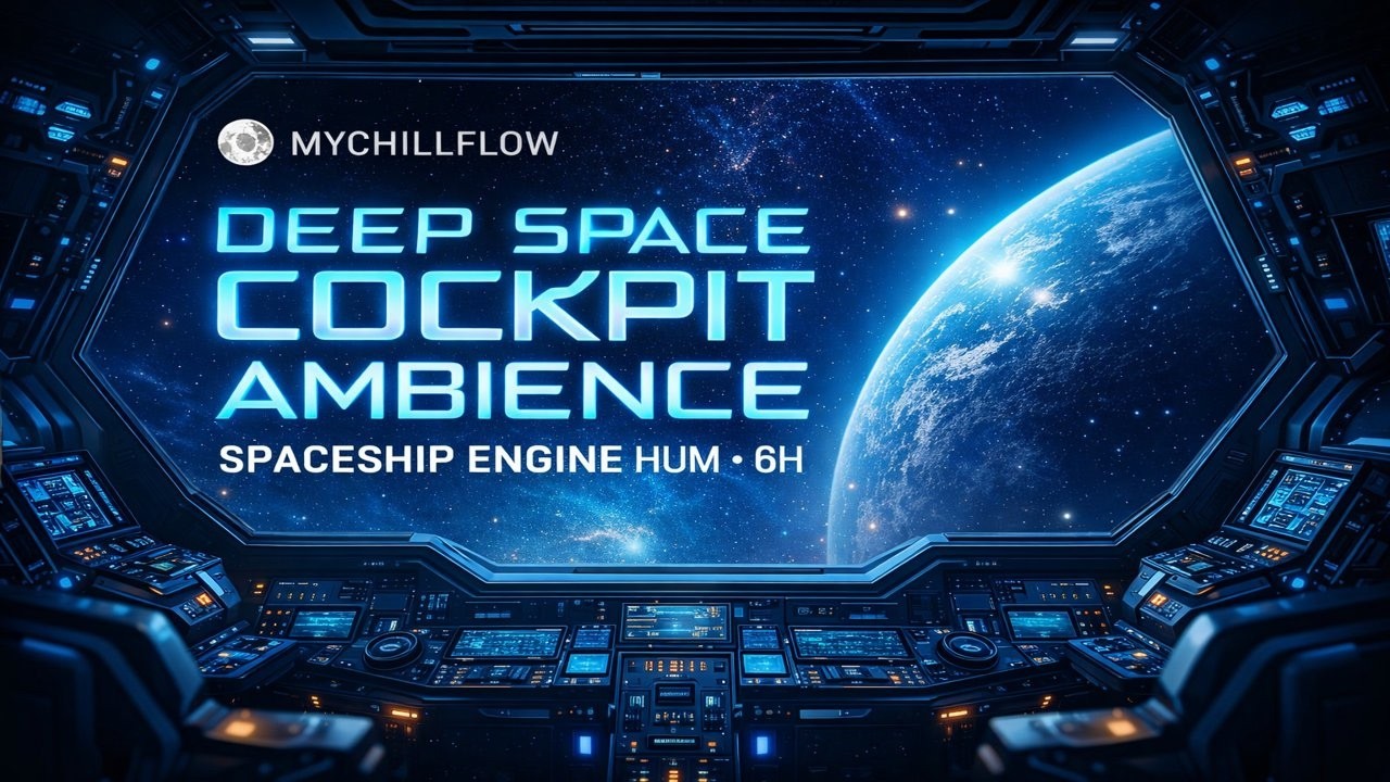 Deep Space Cockpit Ambience (6H) | Calm Engine Hum for Sleep, Study & Focus | MYCHILLFLOW