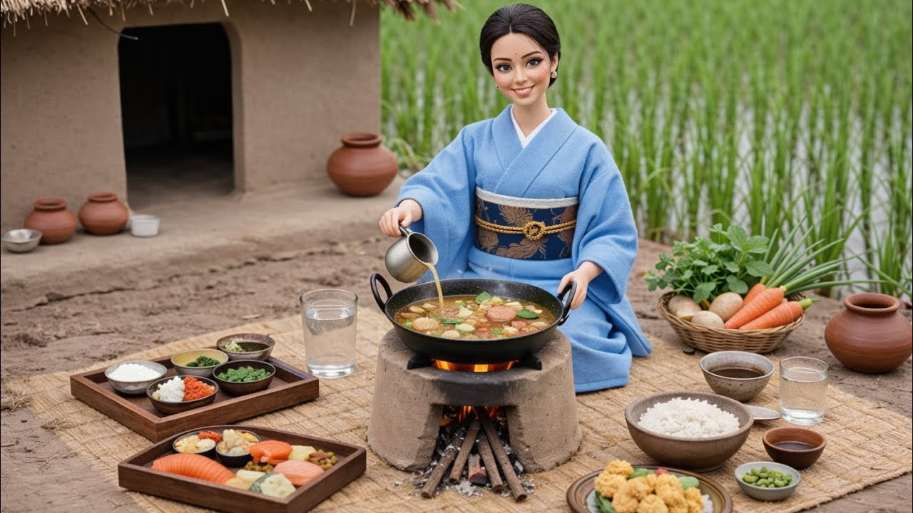 Miniature Japanese Doll Cooking ASMR | Cozy Tiny Kitchen Morning🍲