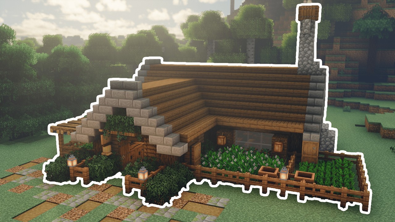 🌲 Cozy Starter House For Your Survival World 🏠 | Minecraft Tutorial