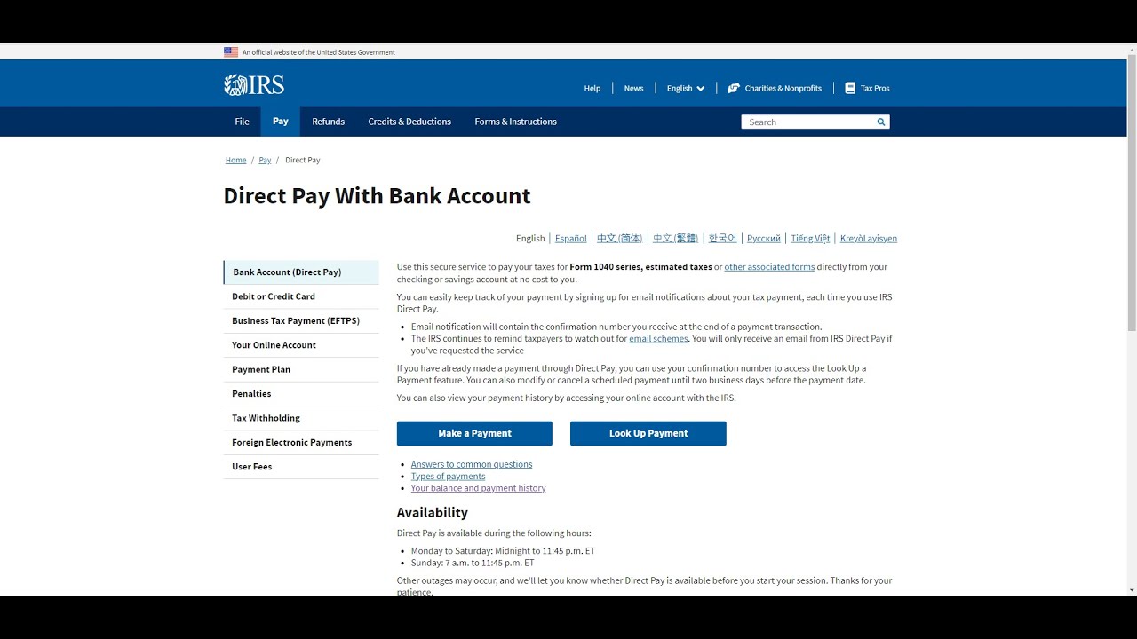 How To Submit IRS Tax Payments Online