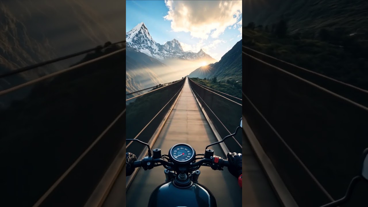 Sunrise Ride on a Wooden Bridge in the Majestic Himalayas! 