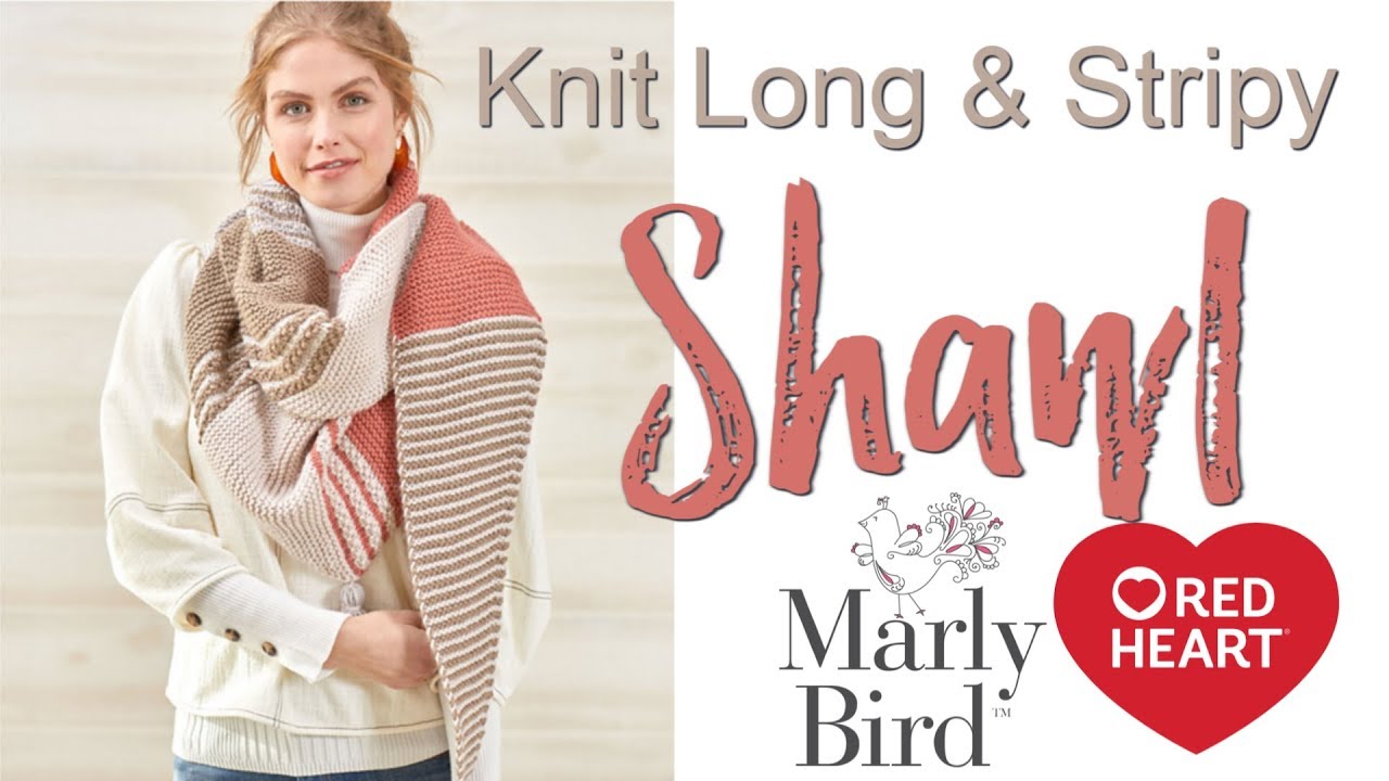 How to Knit Long and Stripy Beginner Shawl