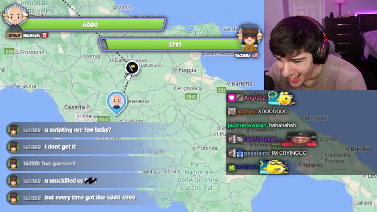 nickich gets accused of scripting in geoguessr (he only read his chat for answers though)
