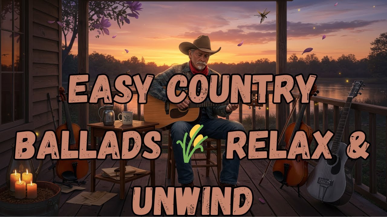 Easy Country Ballads Playlist 🌄 Relaxing Morning & Evening Country Songs | 70s–90s Classic Vibes.