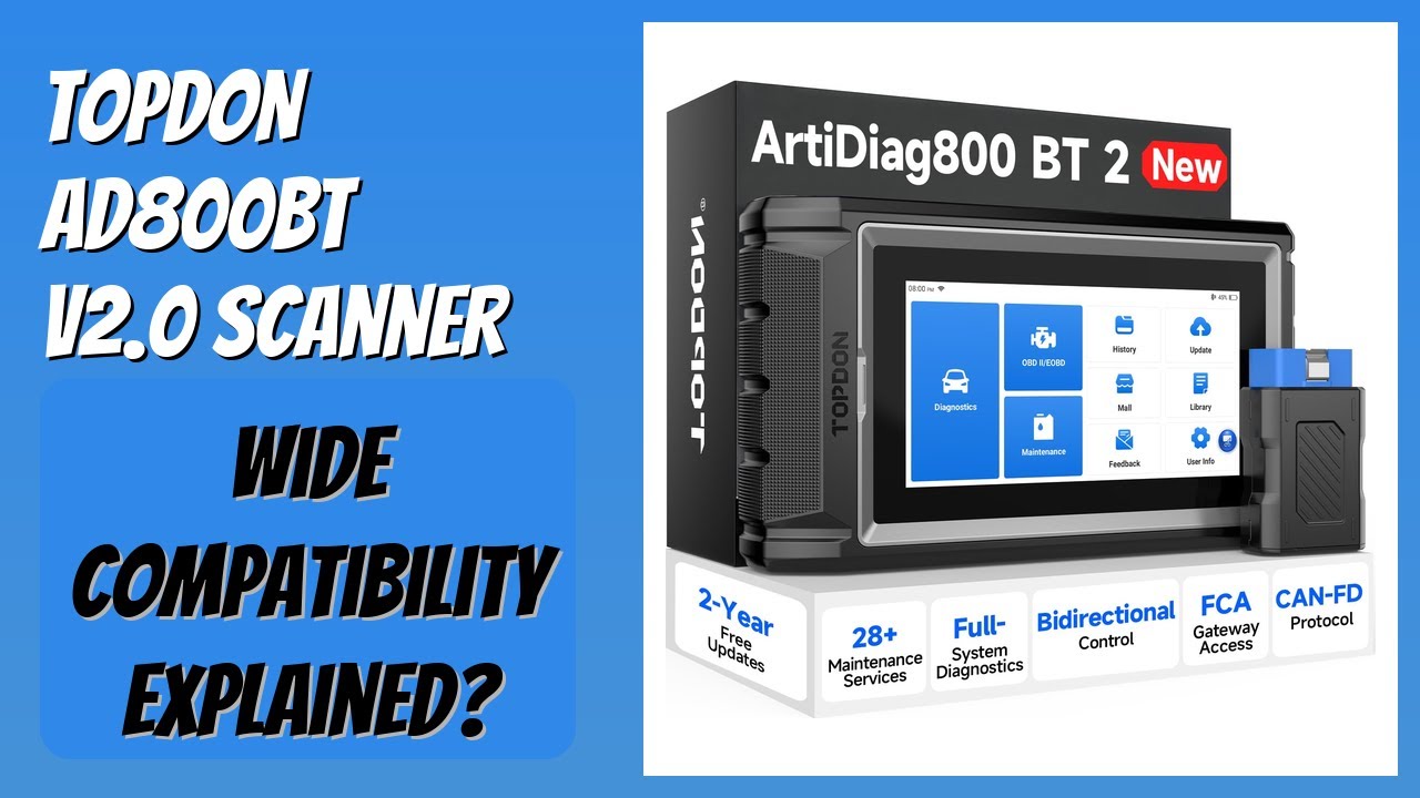 REVIEW (2026): TOPDON AD800BT V2.0 Scanner. Features