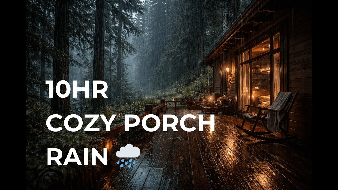 Rain on Wooden Porch for Sleeping 🌧 | Relaxing Ambience