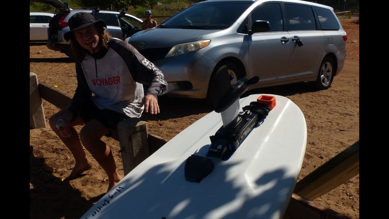 Kane De Wilde step off and foil off a Foil Drive propelled board
