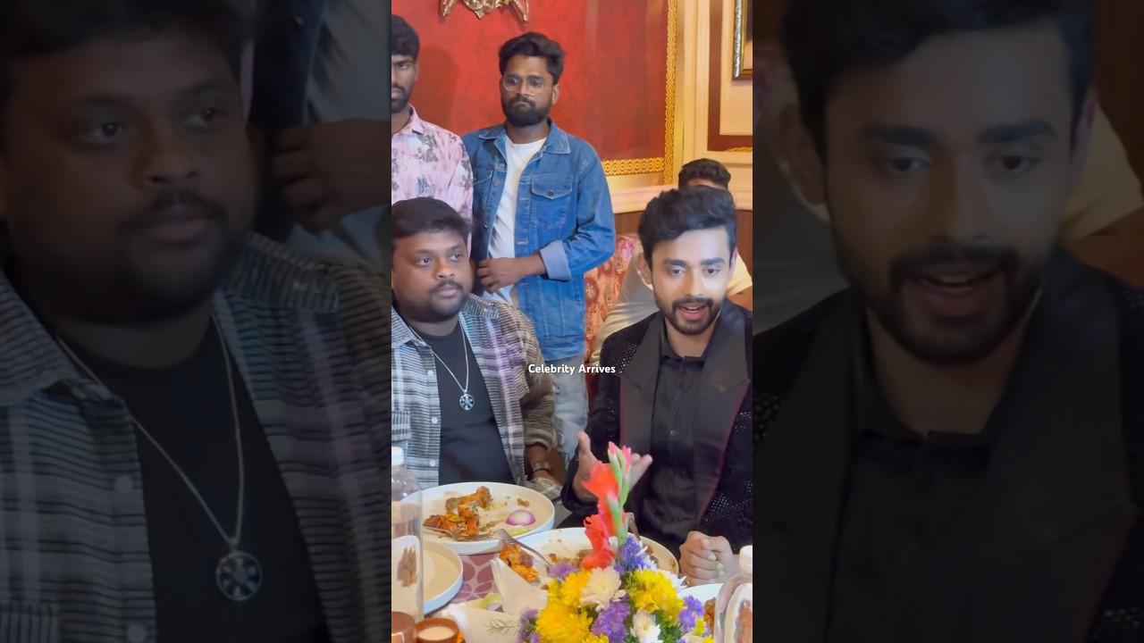 Bigg Boss 8 winner Gautham Krishna and  tasty teja at shoel restaurant