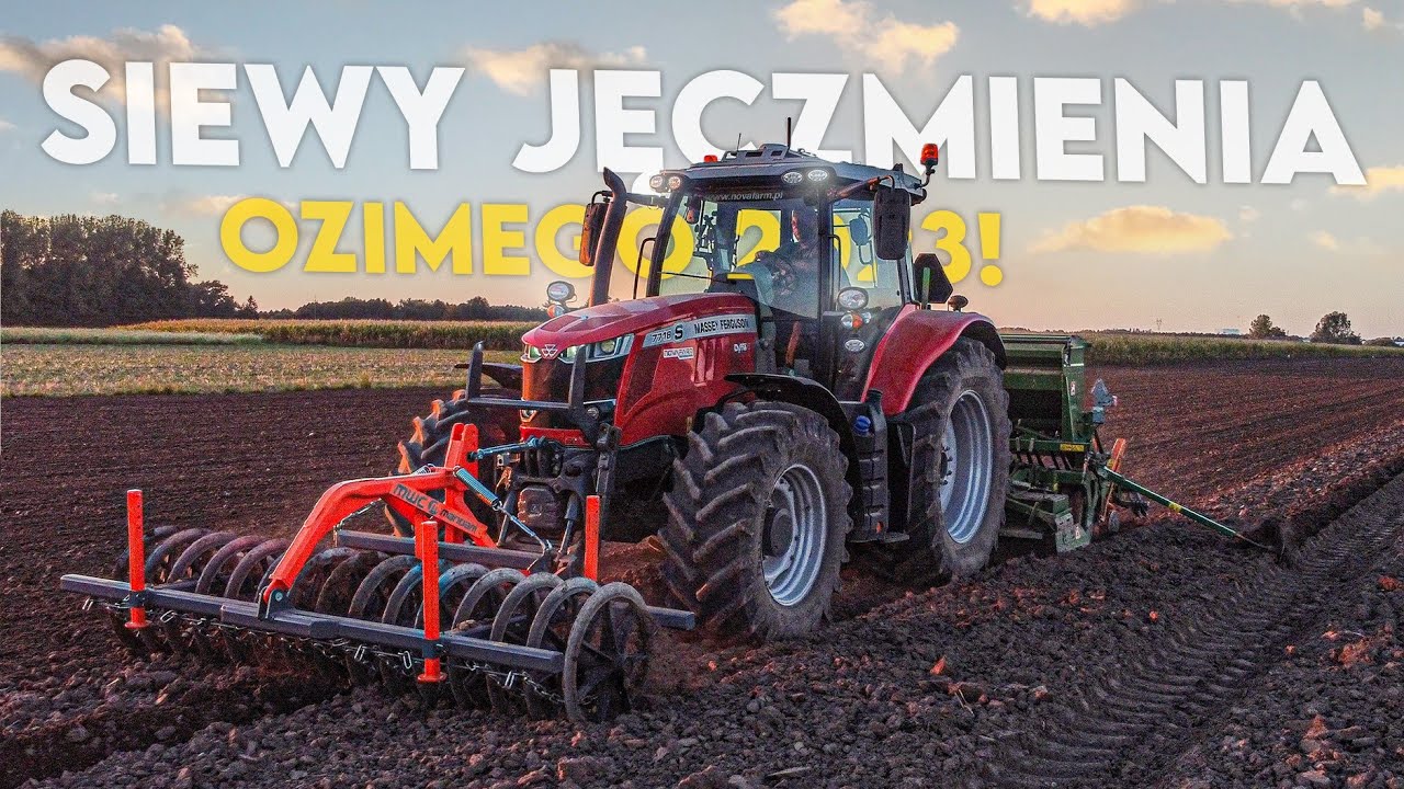 Uprawa oraz siew jęczmienia ozimego 2023✓MF 7718s✓MF 6490✓Mandam✓Amazone AD 303✓Lemken Kristall 9