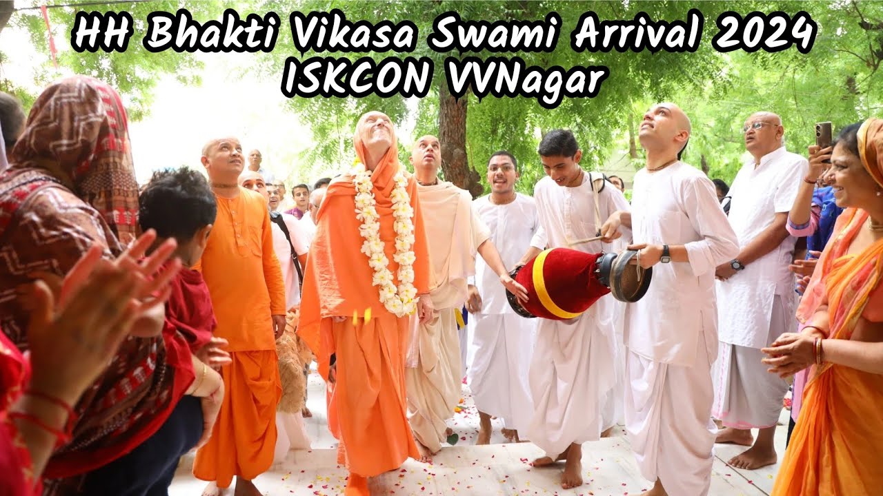 HH Bhakti Vikasa Swami Maharaj Arrival 2024 @Iskconvvn #bvks #arrival #vvnagar #welcome