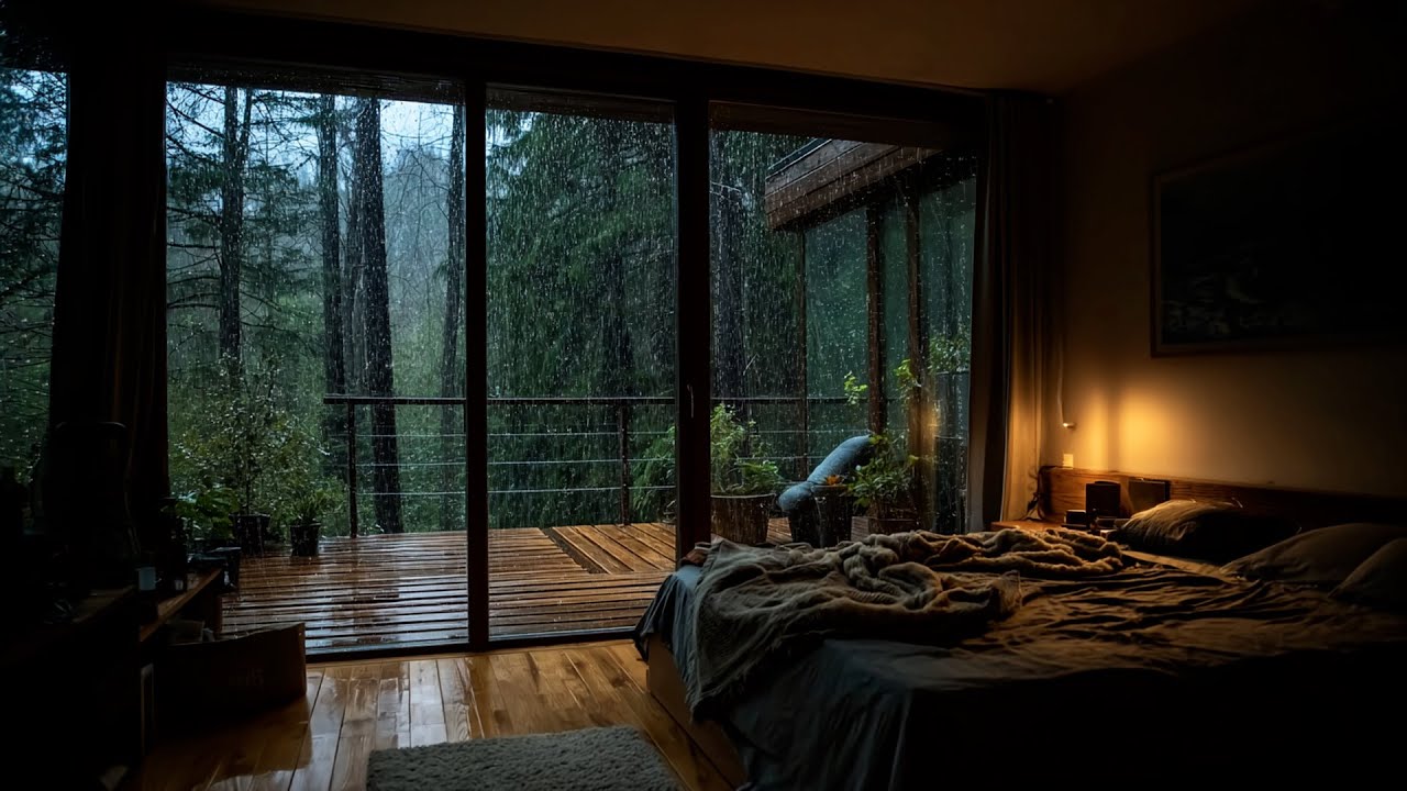 Soothing Rainy Night 🌙 Calm Piano Music & Rain Sounds for Deep Relaxation