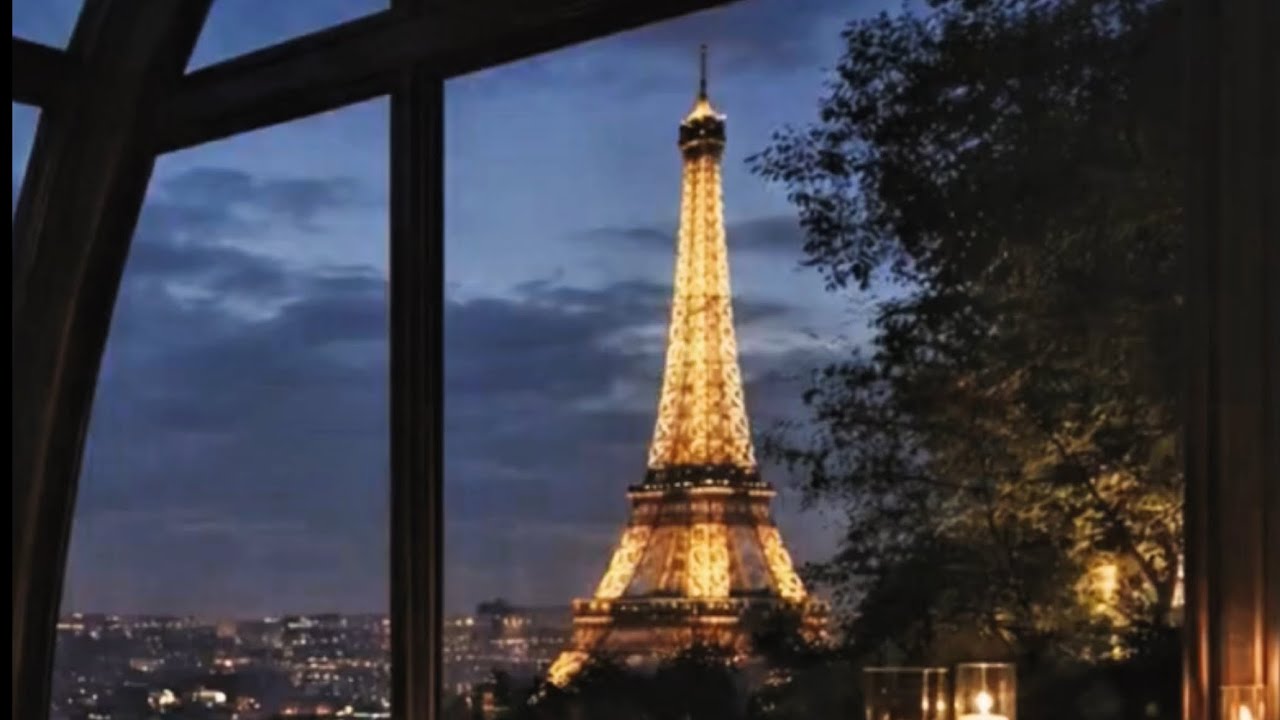 Cozy Night in Paris with Eiffel Tower View 🌙 (10 Hours, No Music)