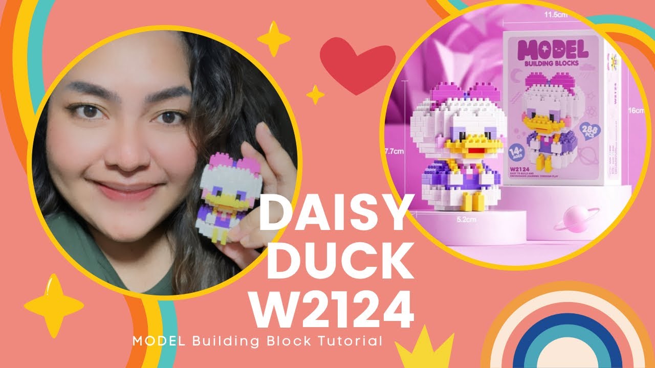 LEGO BUILD DAISY DUCK W2124 MODEL BUILDING BLOCK TUTORIAL