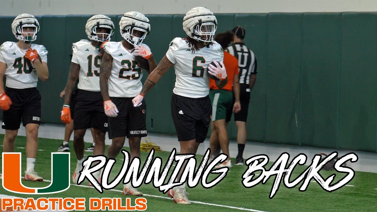Running Backs in Practice Drills | Damien Martinez, Chris Johnson, Ajay Allen, Jordan Lyle & CWH