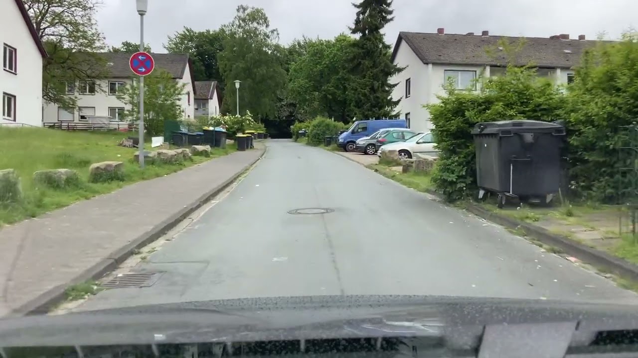 Fahrt durch die Siedlung Am Dören in Augustdorf