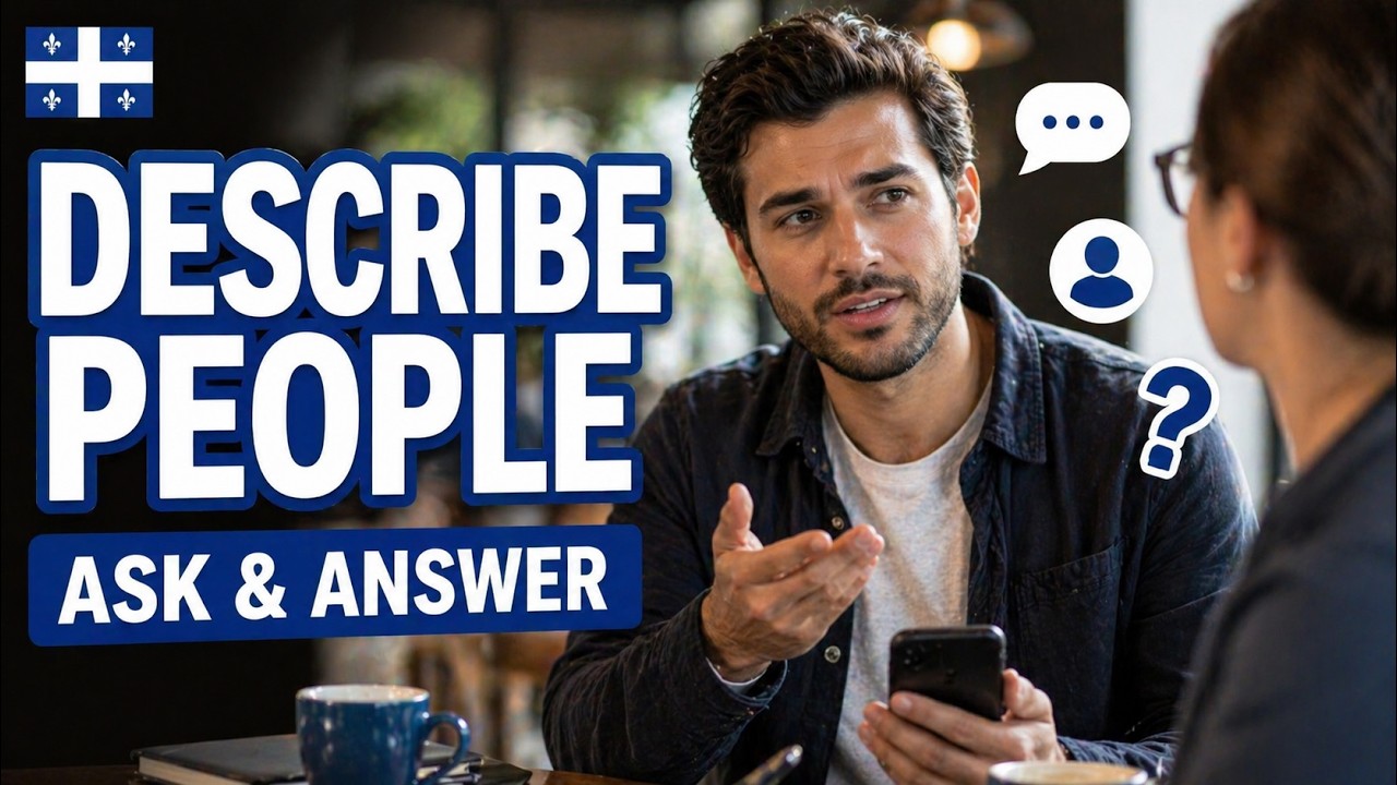 Describe & Ask About People in French | Visual Practice Drill (A1-A2) #francisation