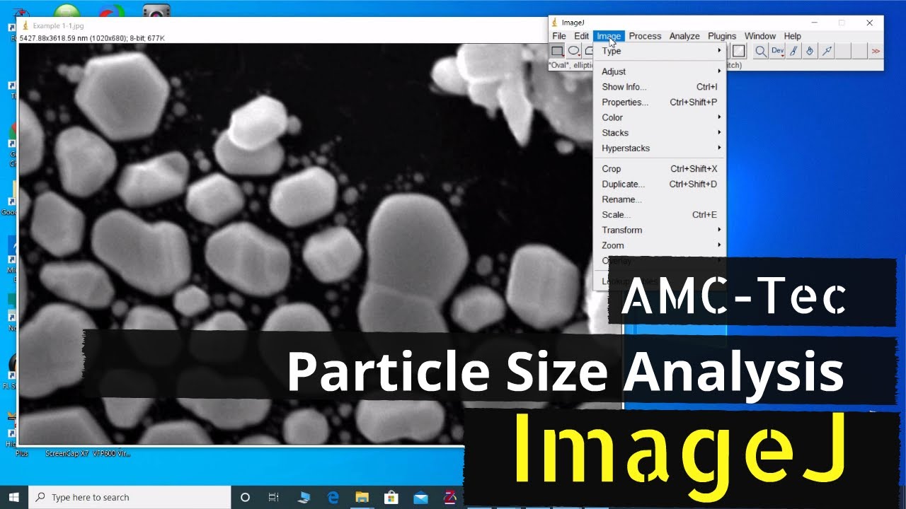 ImageJ - Сканирующий электронный микроскоп (СЭМ) (усовершенствованный) - Анализ размера частиц | ...