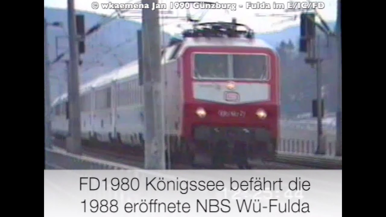 1990 Günzburg/Augsburg/Würzburg/Bremen - Ausbaustrecken, Neubaustrecken mit IC und FD