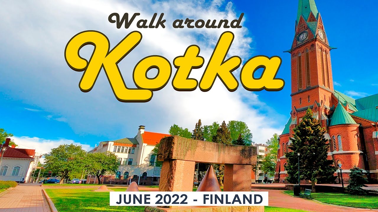 Evening Walk in Kotka, June  2022, Finland [4K]