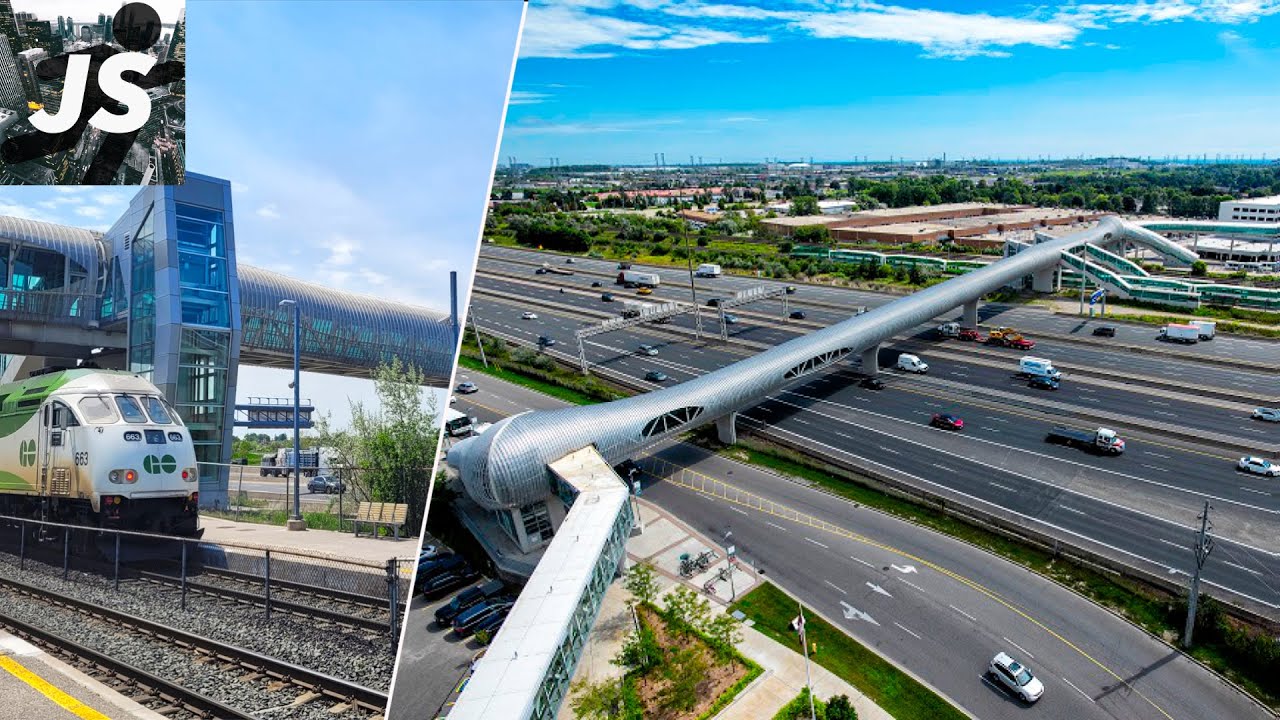 World's Longest Enclosed Pedestrian Bridge & Pickering GO Station Tour