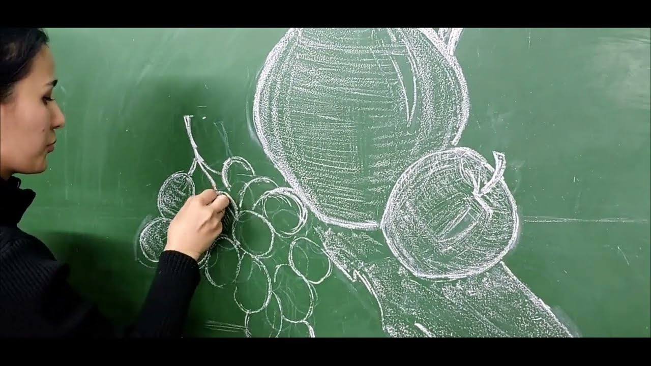 5-sinf Natyurmort ishlash bosqichlari. 5-синф Натюрморт. 5th grade Stages of still life.Д.Маматов