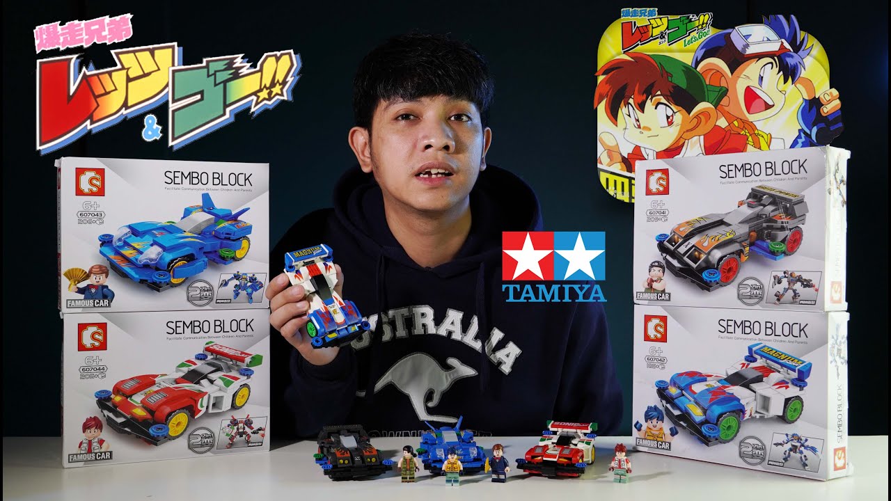 Lego Tamiya Let's & Go!! | Unboxing speed build & [Review] SEMBO 607041-607044 Unofficial